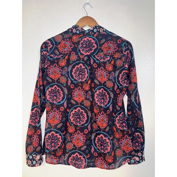 Lucky Brand Top Live Love Joan Button Down Floral Western Womens Size S - Picture 2 of 6